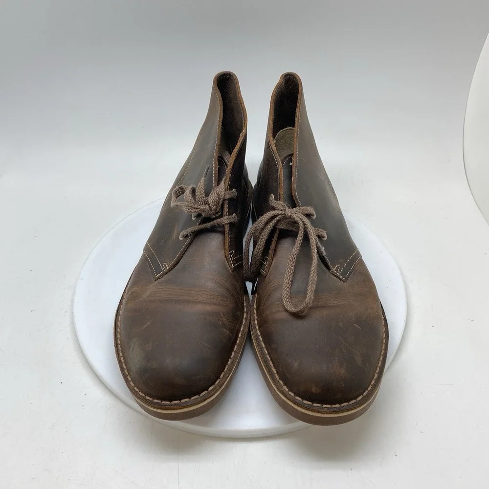 Clarks Bushacre Boots Mens 9 M Brown Casual Chukka Preppy Ankle Shoes 15522